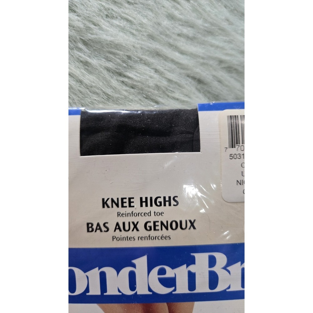 RARE Knee Highs WONDERBRA O/S Nignt Shade‎ Ombrage Nylon Socks 2 Pair Hosiery - Picture 2 of 8
